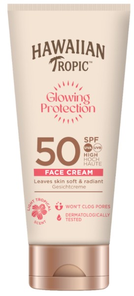 Hawaiian Tropic Facial Sunscreen SPF 50, Radiant Protection, 50 ml