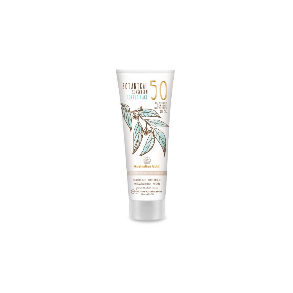 Australian Gold Botanical SPF 50, Light Faces, 89 ml, Brown