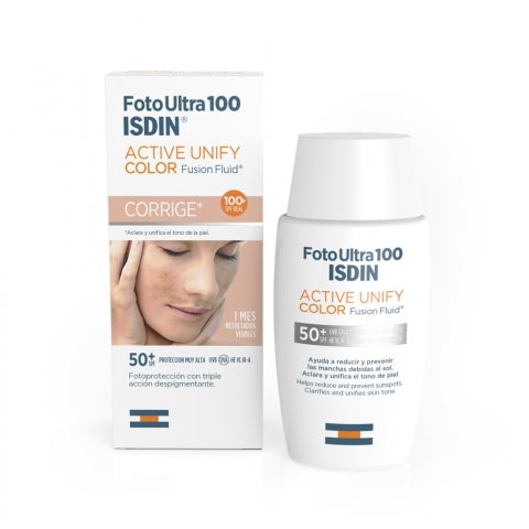 Isdin FotoUltra 100 Active Unify Color Fusion Fluid Sunscreen for Face SPF 50+ 50 ml