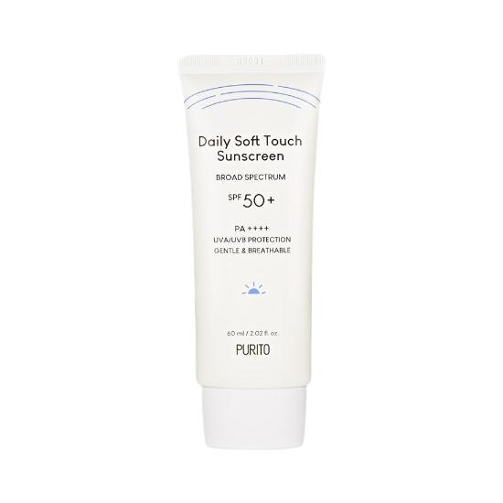 PURITO Daily Soft Touch Sunscreen, 60 ml, SPF 50+ PA++++, broad spectrum, vegan and cruelty-free