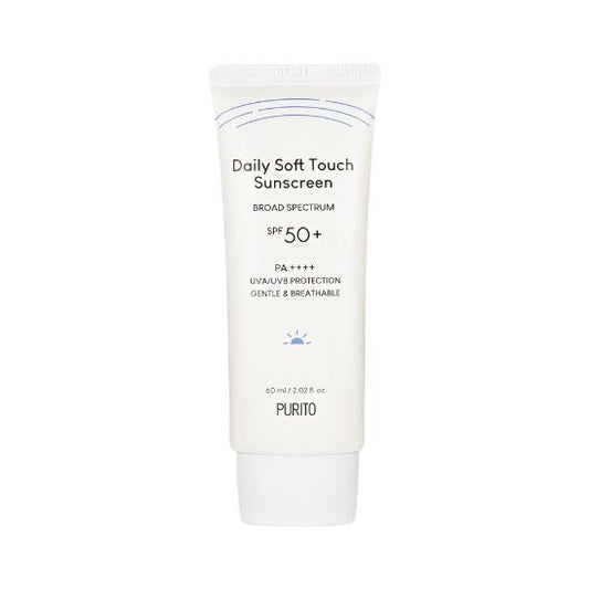 PURITO Daily Soft Touch Sunscreen, 60 ml, SPF 50+ PA++++, broad spectrum, vegan and cruelty-free