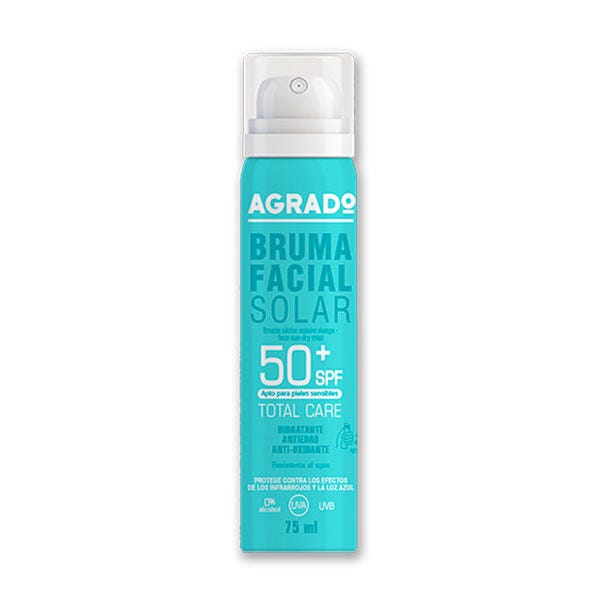 Agrado Sunscreen Mist for Face, SPF +50, UVA, UVB, Water-Resistant, 75 ml