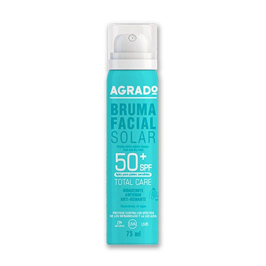 Agrado Sunscreen Mist for Face, SPF +50, UVA, UVB, Water-Resistant, 75 ml