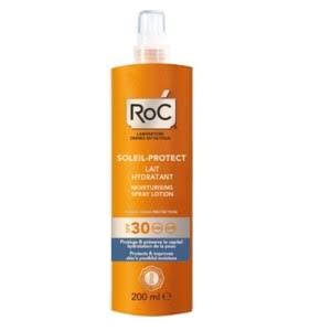 RoC Soleil-Protect Moisturizing Spray Lotion SPF 30, non-greasy sunscreen, high UVA/B protection, water-resistant, 200 ml