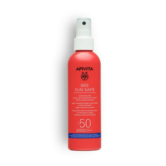 Apivita Bee Sun Safe SPF 50 Hydra Melting Ultralight Face and Body Spray, 200 ml