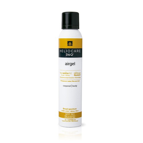 Heliocare 360 ​​Aerogel SPF50+ 200 ml Mousse sunscreen for face and neck, UVA, UVB, visible light, infrared A, anti-aging sunscreen, matte finish