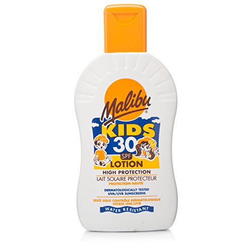 Malibu Kids SPF 30 Lotion, high protection sunscreen with vitamin E and aloe vera, 200 ml