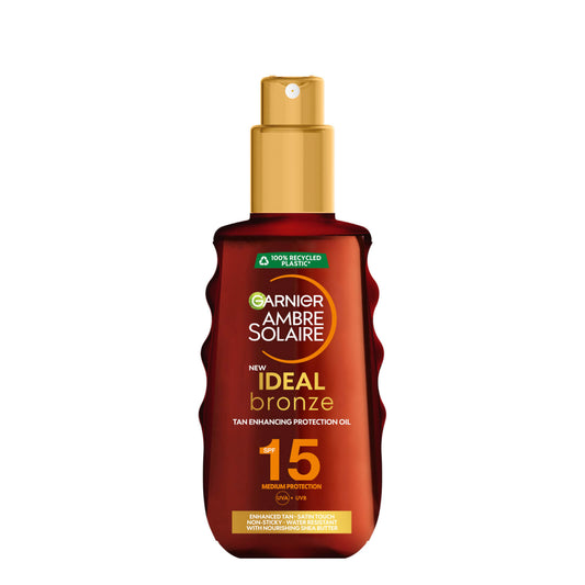 Garnier Ambre Solaire Ideal Bronze Protective Oil Sunscreen SPF 15 with Shea Butter 150 ml