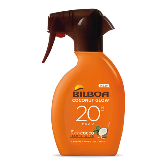 Bilboa Trigger Coconut Glow SPF 20 sunscreen with coconut oil and vitamin E, 250 ml