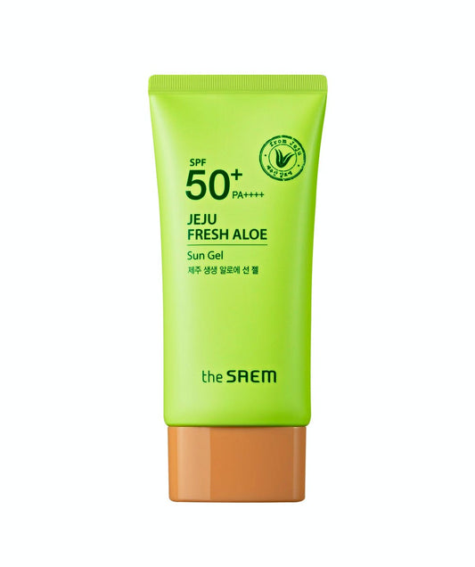 The SAEM Jeju Fresh Aloe Sunscreen Gel SPF50+ 50g