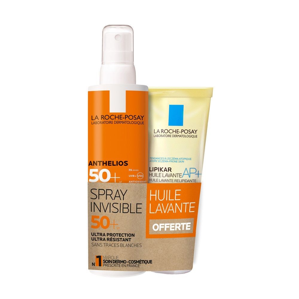 La Roche-Posay Anthelios Invisible Spray SPF 50 Lipikar Cleansing Oil Set