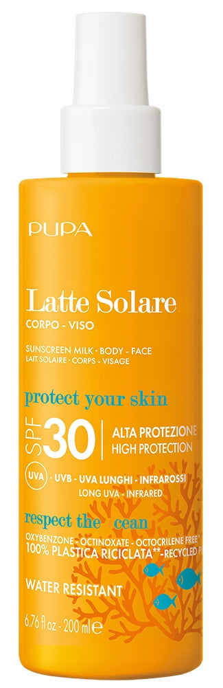 Pupa Sunscreen Milk for Body and Face, SPF 30, 200 ml – Protect your skin with sunscreen from Pupa 